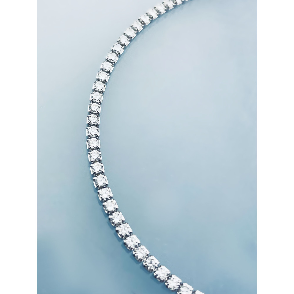 925 Silber Halskette mit Zirkonia