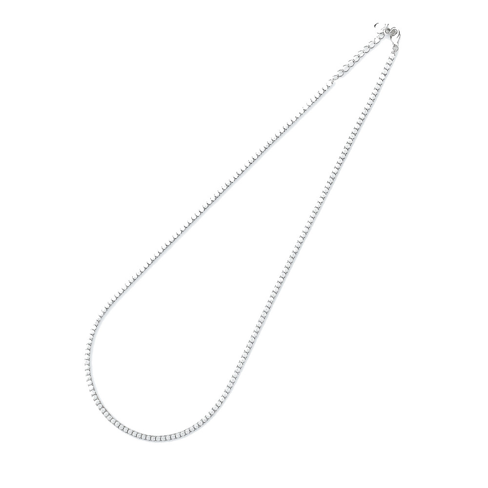 925 Silber Halskette mit Zirkonia