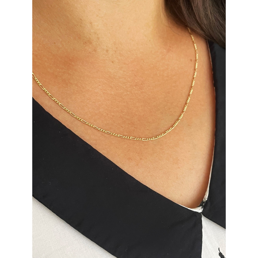 Goldkette Halskette Figarokette Figaro Kette Collier Gelbgold