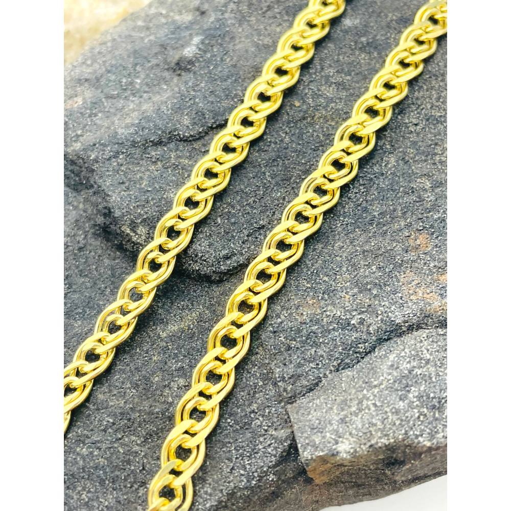 Goldkette Halskette Kette Nonnakette Doppelpanzerkette Gelbgold