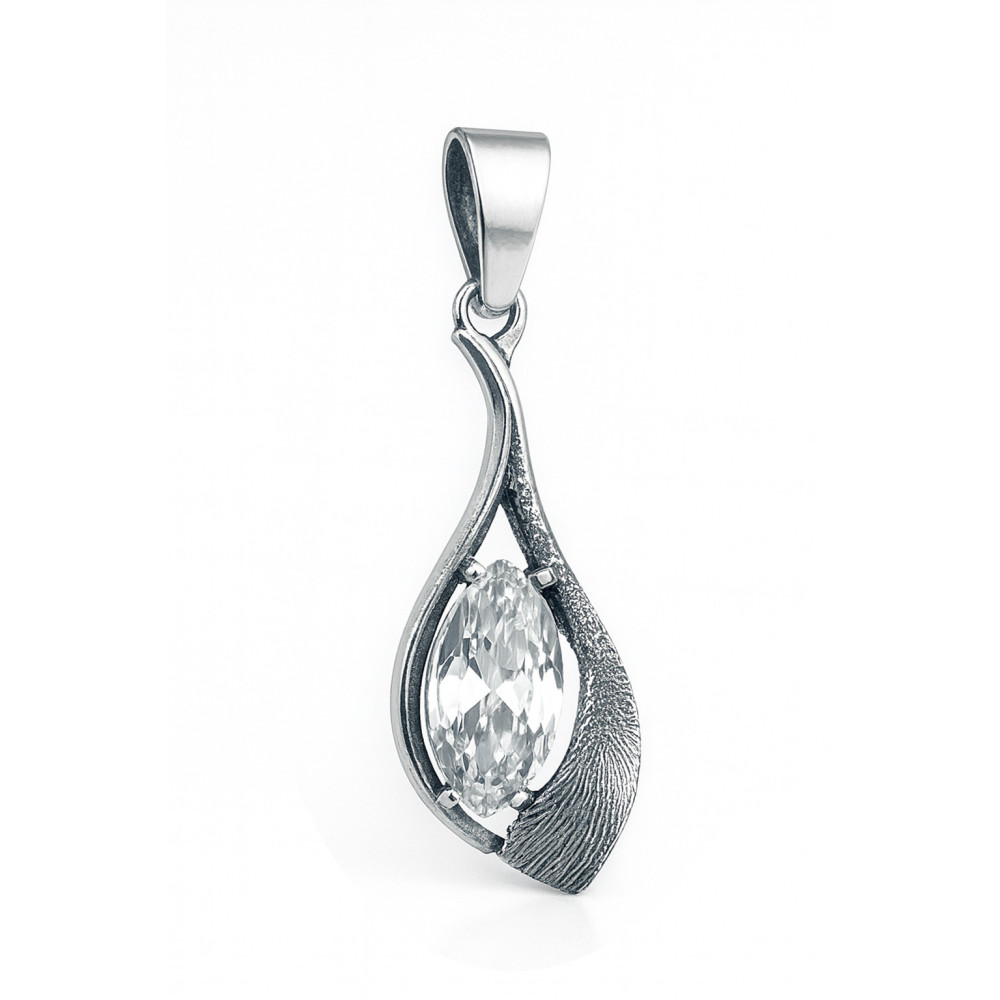 Oval 925 Silber Damen Medaillon Anhänger mit Zirkonia