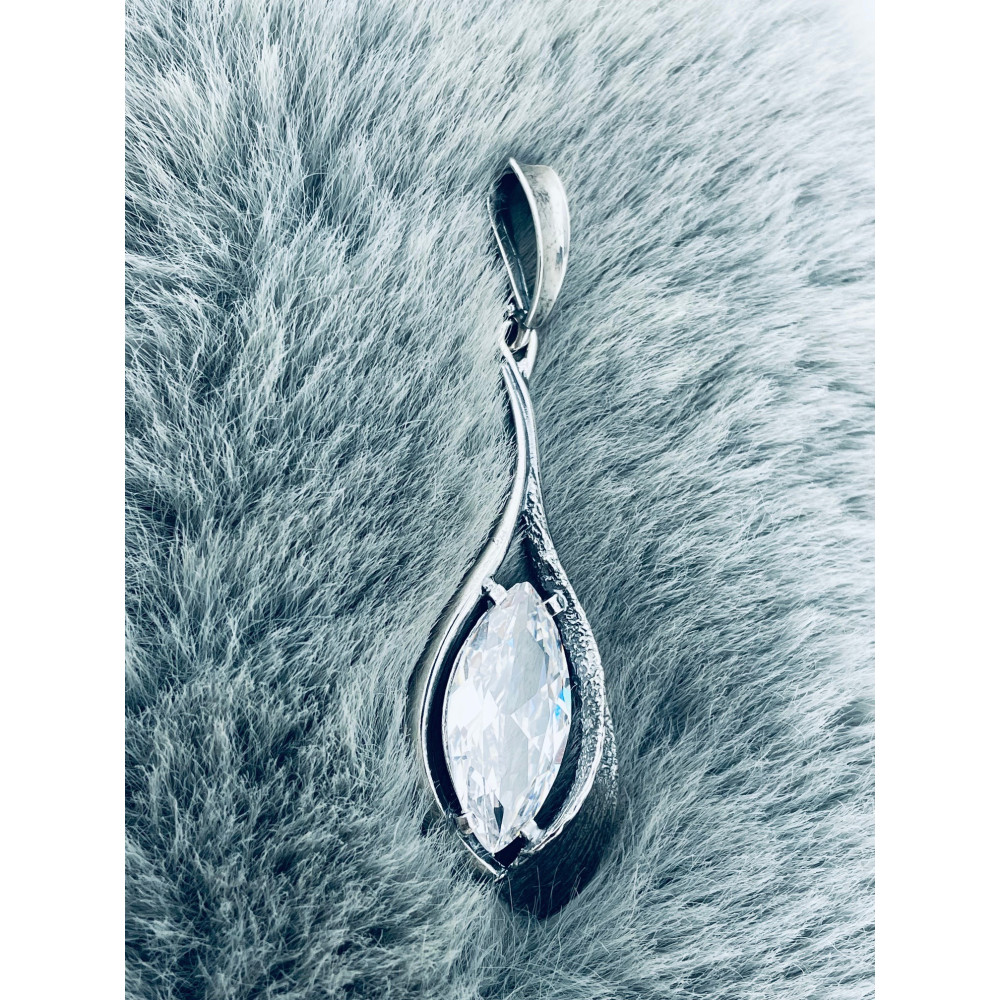 Oval 925 Silber Damen Medaillon Anhänger mit Zirkonia