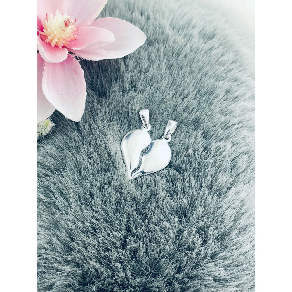 925 Silber Damen Medaillon Anhänger Herz