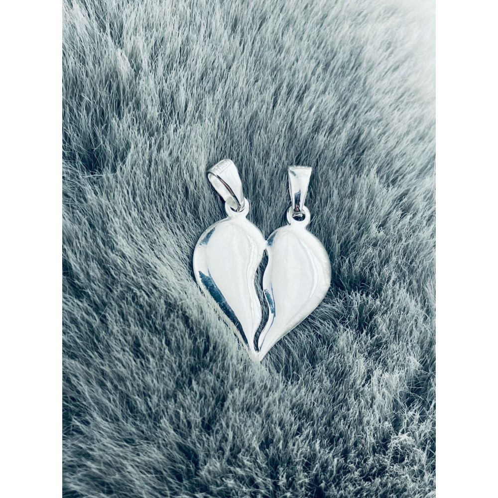 925 Silber Damen Medaillon Anhänger Herz