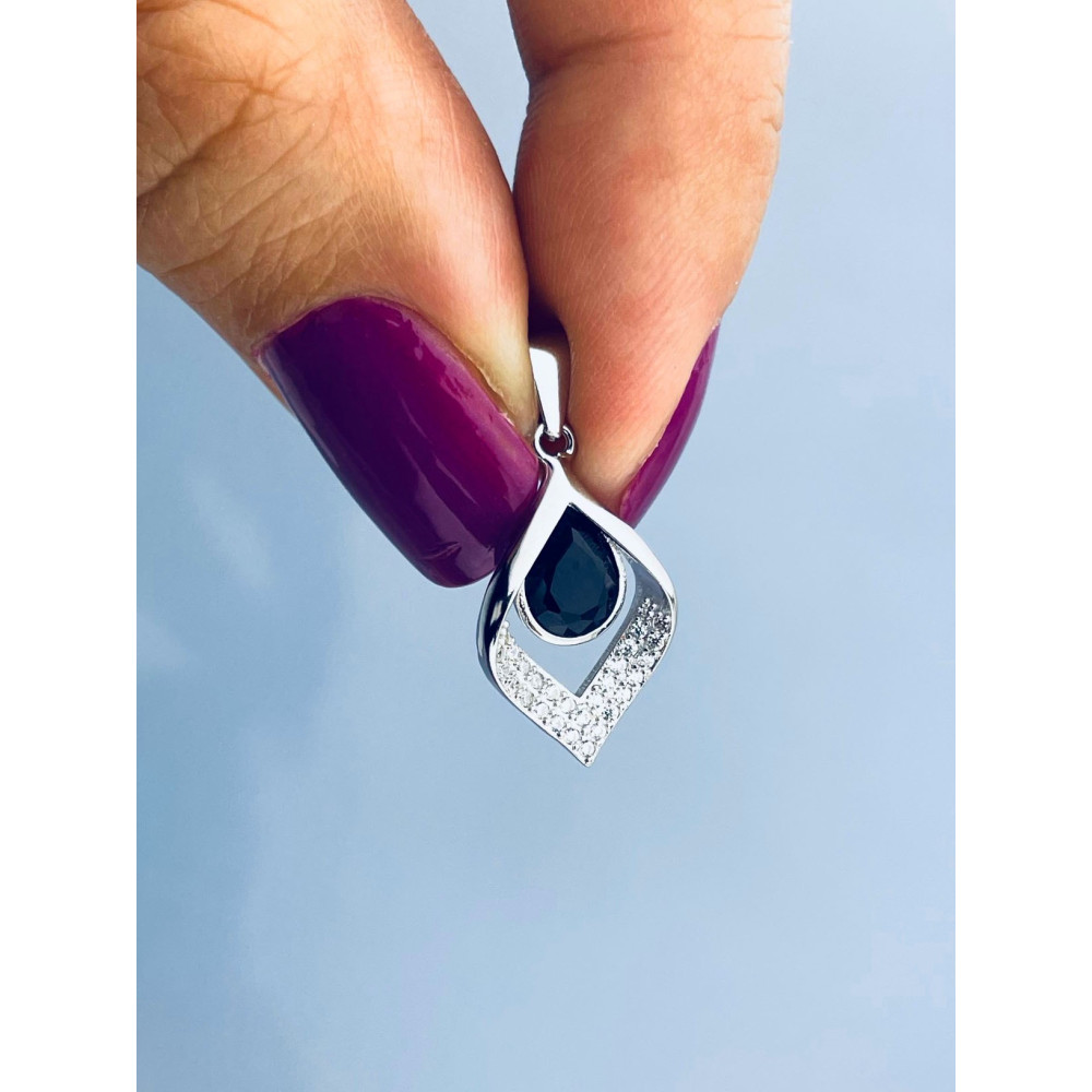 Träne 925 Silber Damen Medaillon Anhänger mit Zirkonia