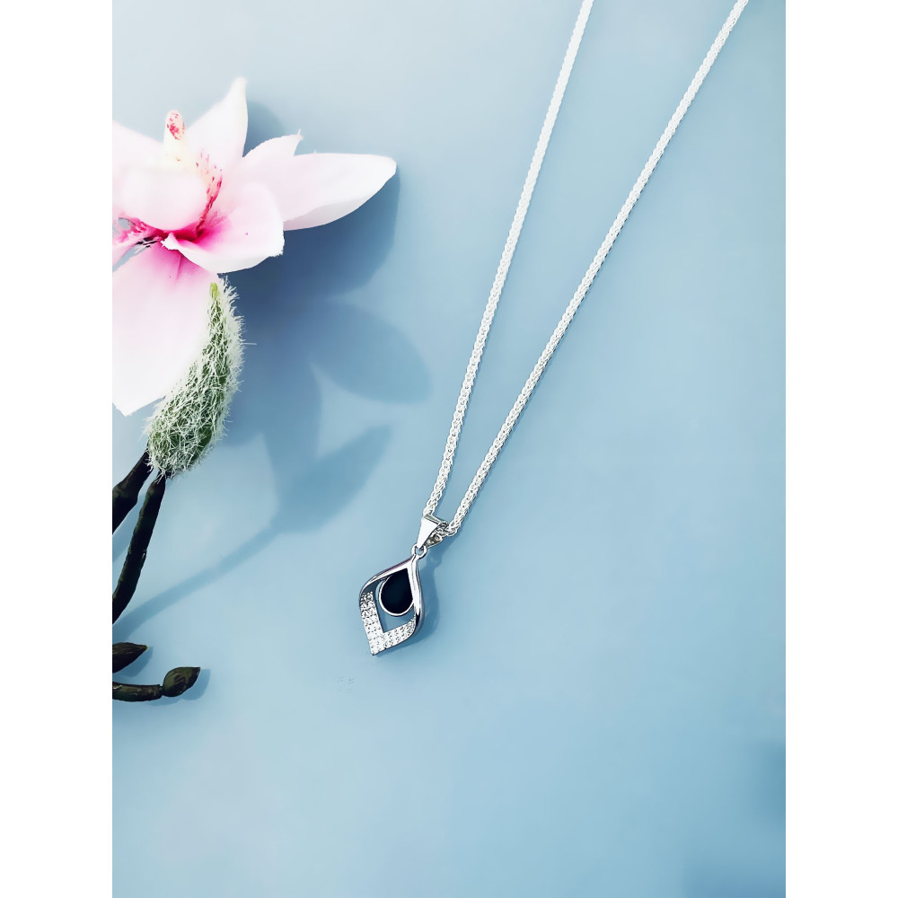 Träne 925 Silber Damen Medaillon Anhänger mit Zirkonia