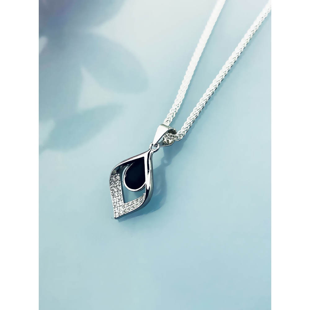 Träne 925 Silber Damen Medaillon Anhänger mit Zirkonia