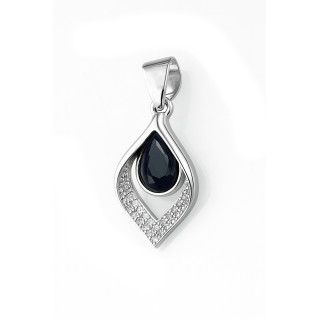 Träne 925 Silber Damen Medaillon Anhänger mit Zirkonia