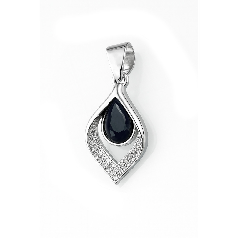 Träne 925 Silber Damen Medaillon Anhänger mit Zirkonia