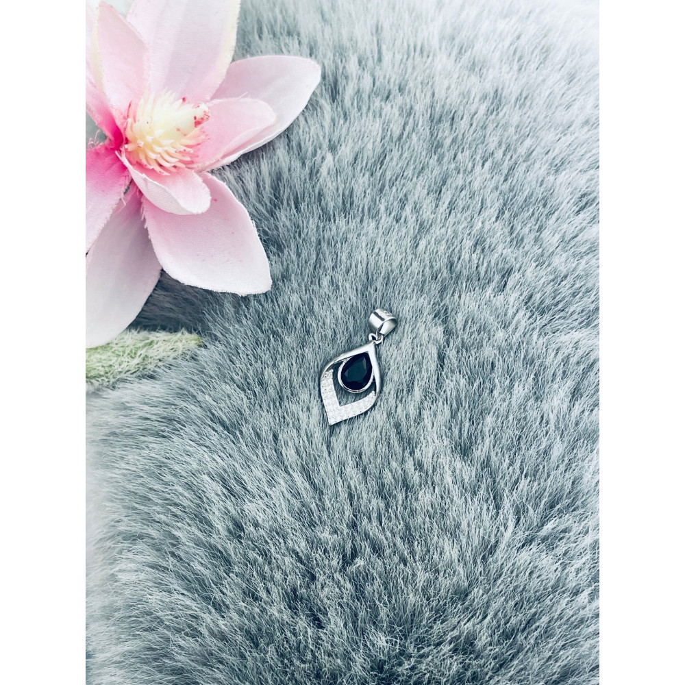 Träne 925 Silber Damen Medaillon Anhänger mit Zirkonia