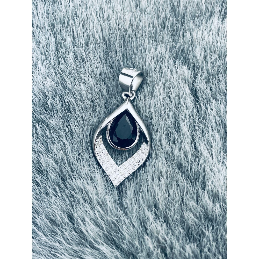 Träne 925 Silber Damen Medaillon Anhänger mit Zirkonia