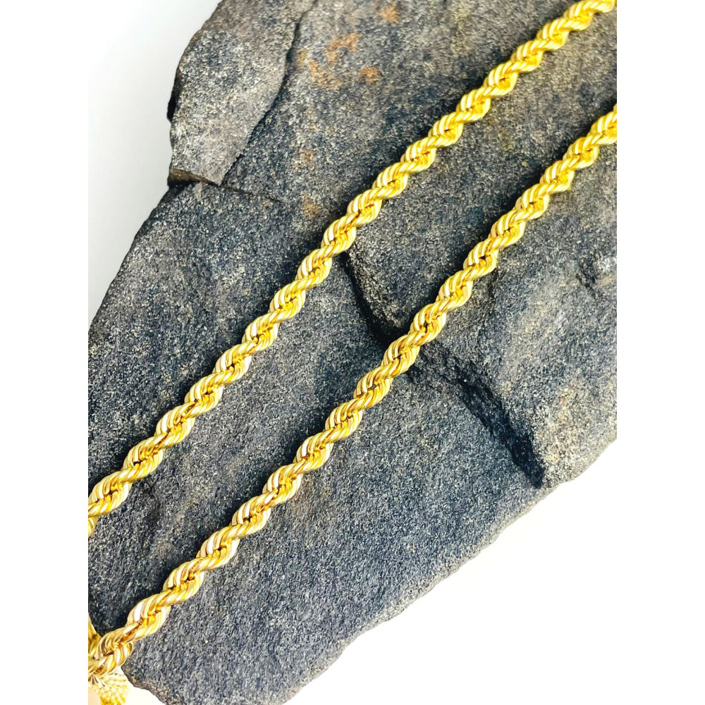 Goldkette Halskette Kordelkette Kord Kette Collier Rope Gelbgold 585er 14KT