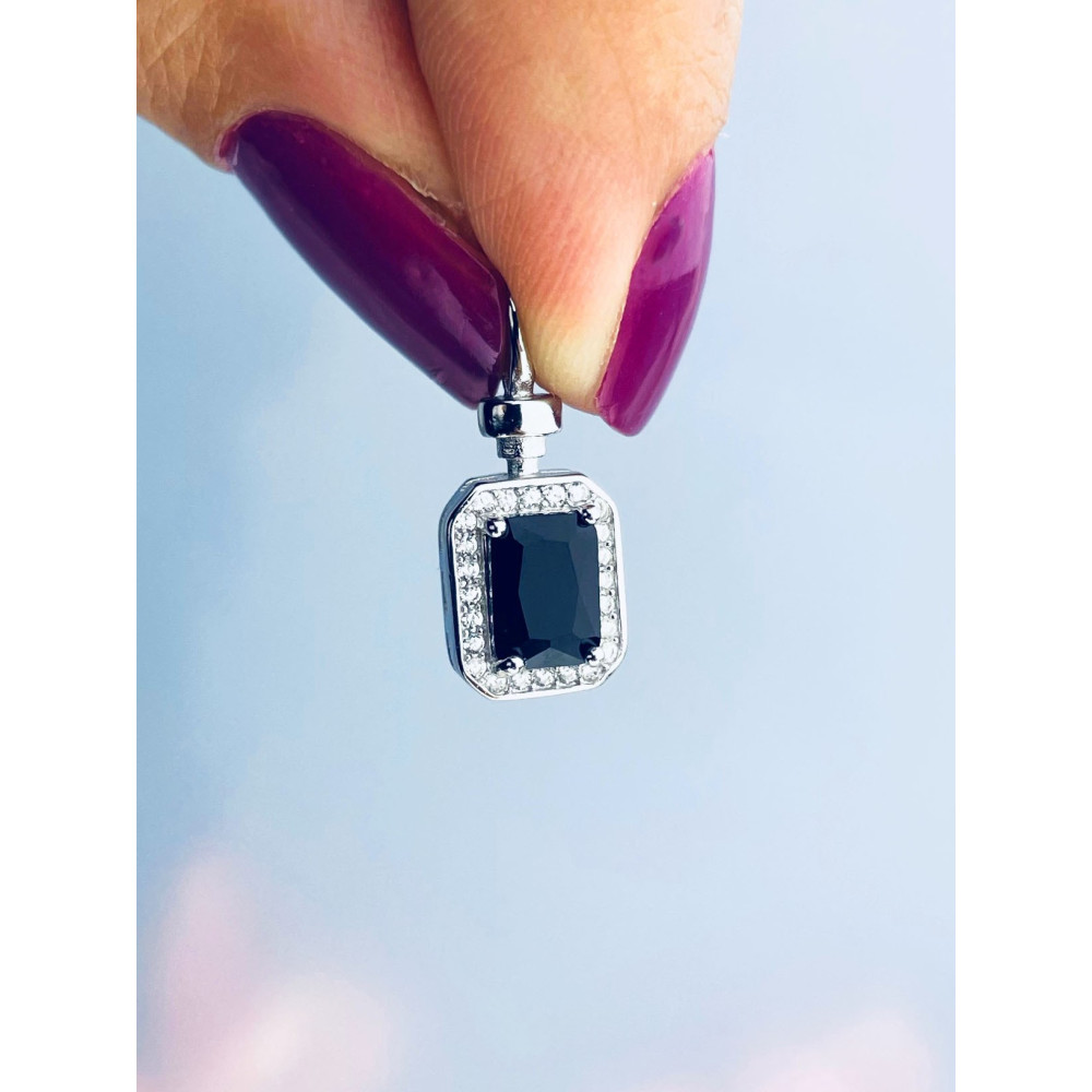 925 Silber Damen Medaillon Anhänger mit Zirkonia