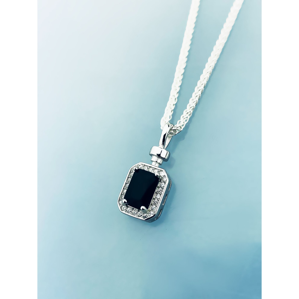 925 Silber Damen Medaillon Anhänger mit Zirkonia