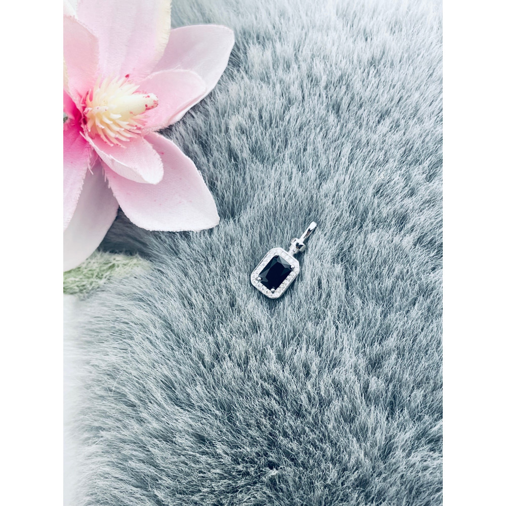 925 Silber Damen Medaillon Anhänger mit Zirkonia