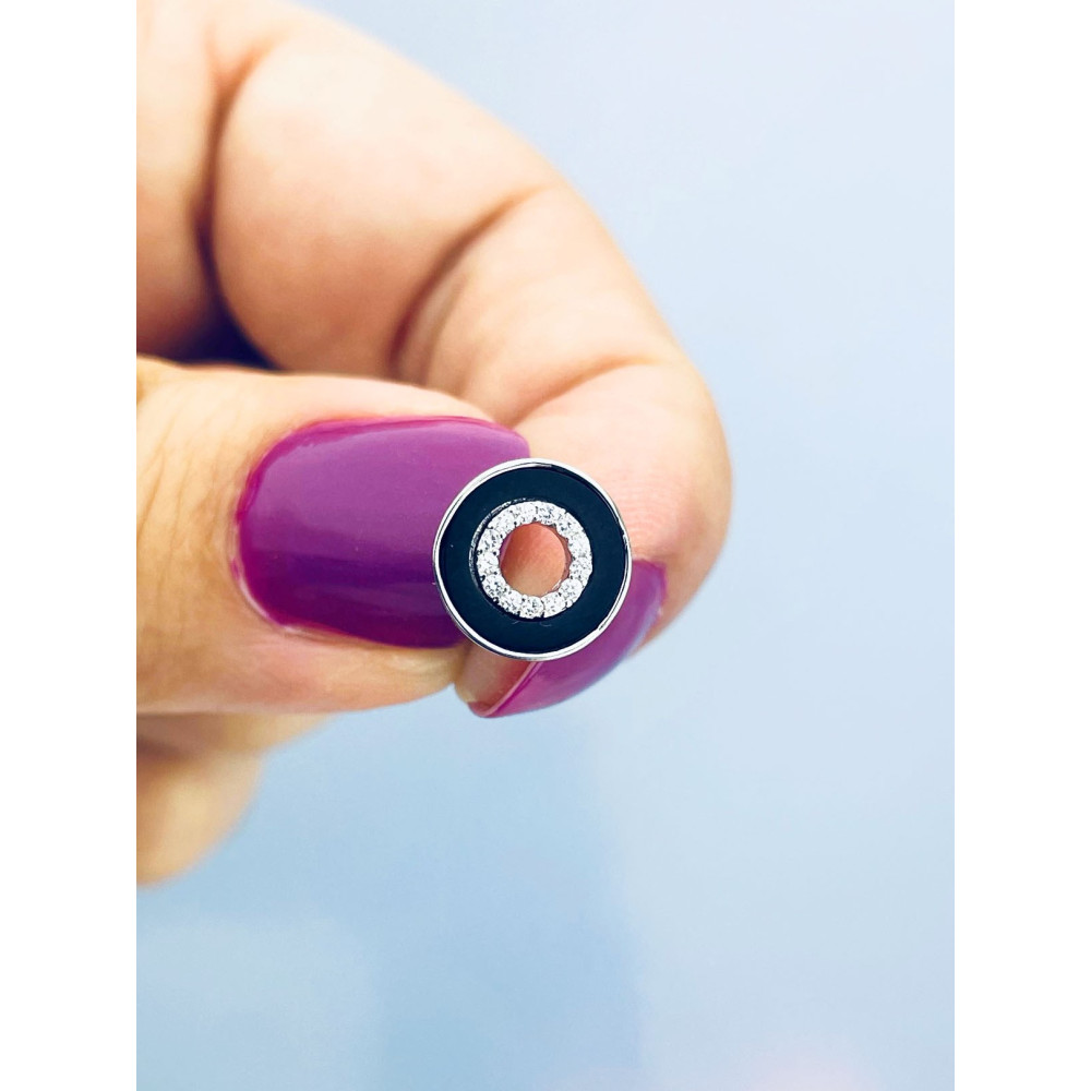 copy of copy of copy of copy of copy of copy of copy of Złote kolczyki przecinki z cyrkoniami