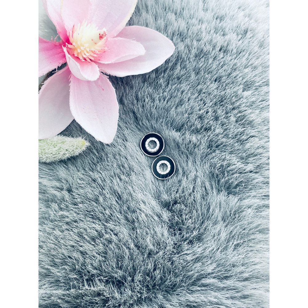 925 Silber Ohrringe Kreis mit Zirkonia