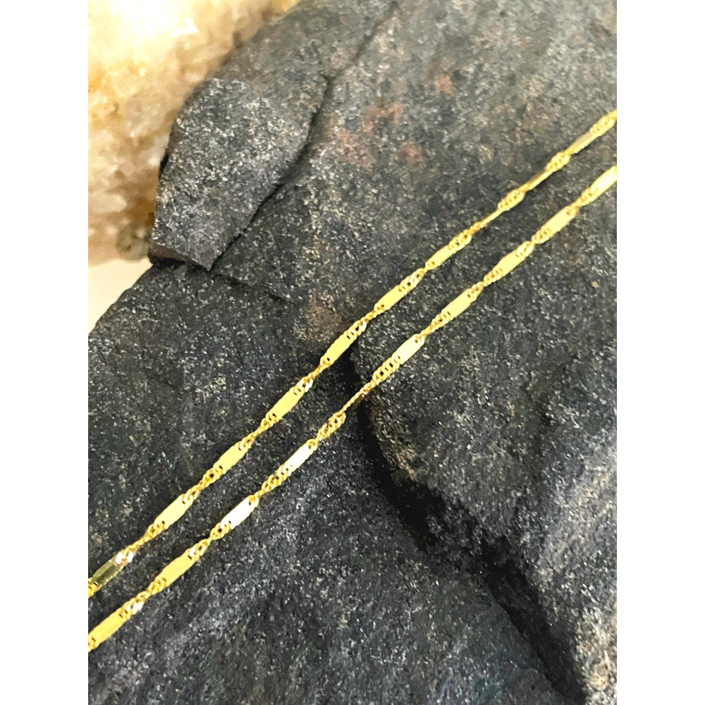 Goldkette Halskette Gelbgold Singapur Magic Platte 585er 14KT