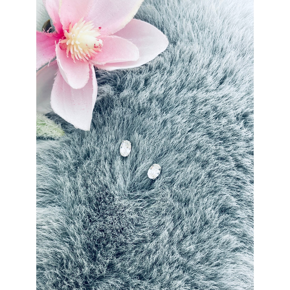 Srebrne kolczyki prostokąty Swarovski Elements