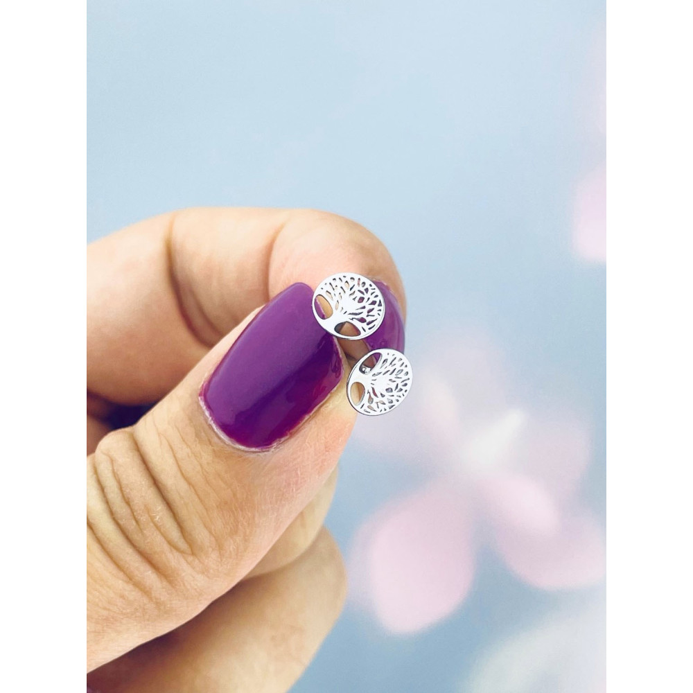 925 Silber Ohrringe Baum