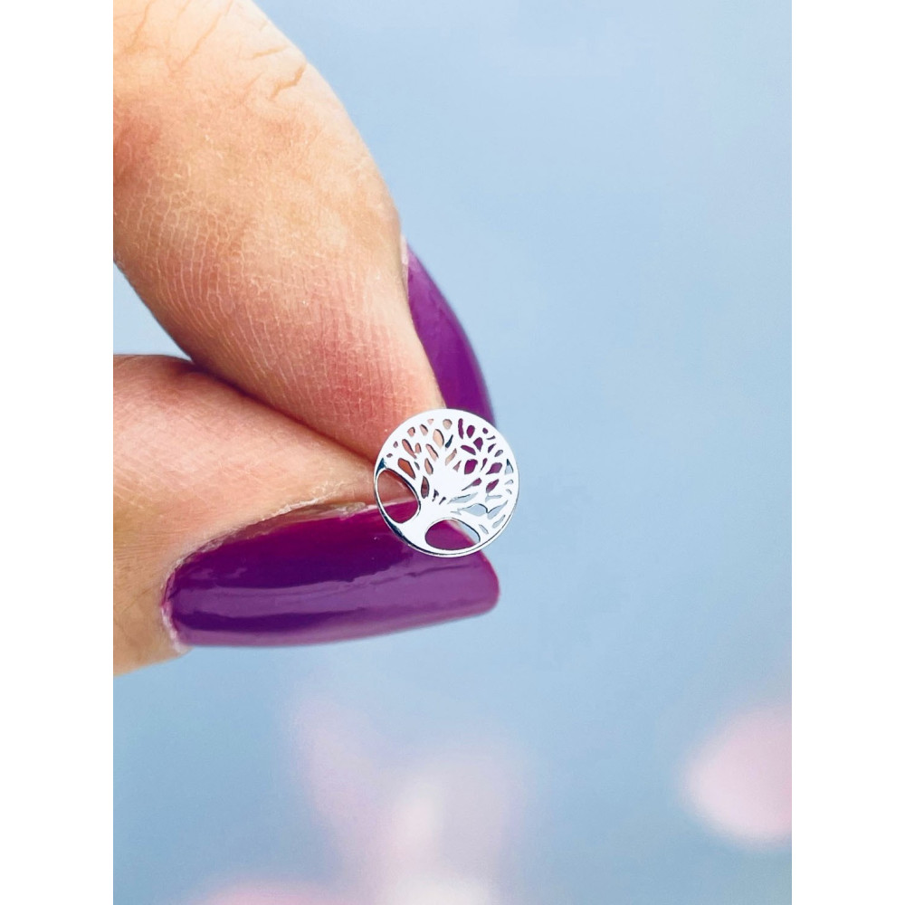 925 Silber Ohrringe Baum