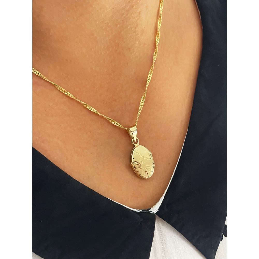 copy of Złoty wisiorek zawieszka rozeta ażurowa