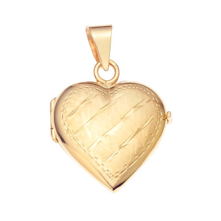 Damen Medaillon Gelbgold Goldanhänger Anhänger Herz Amulett Talisman