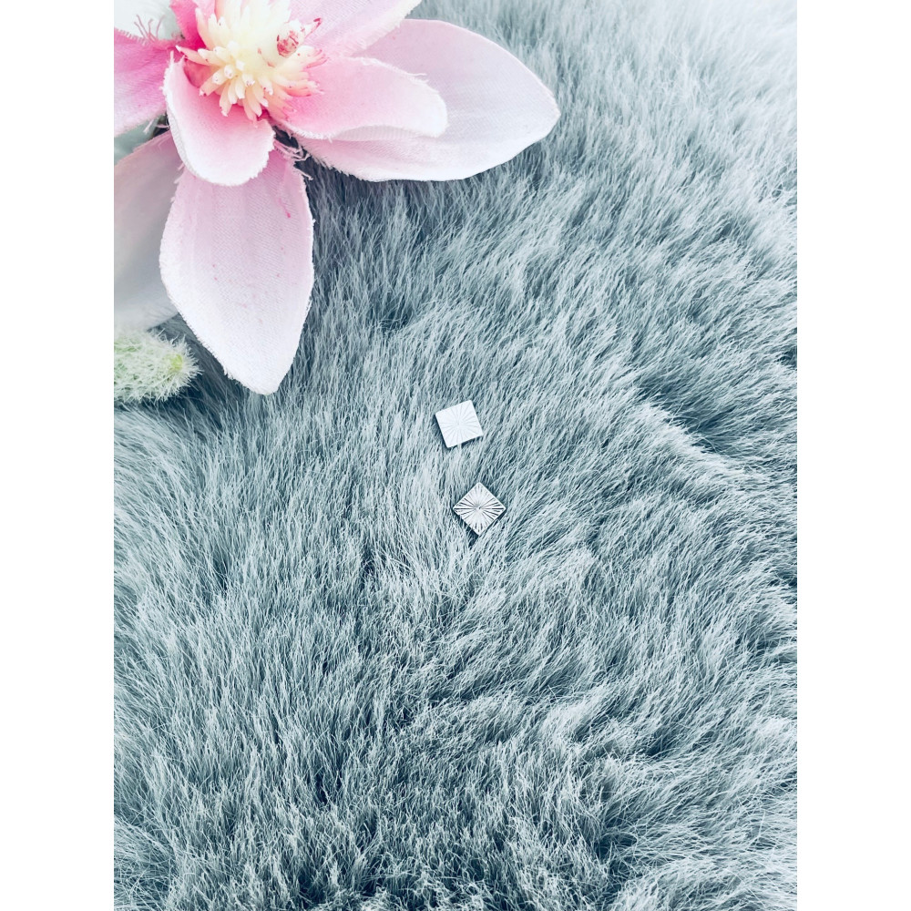 925 Silber Ohrringe Quadrat