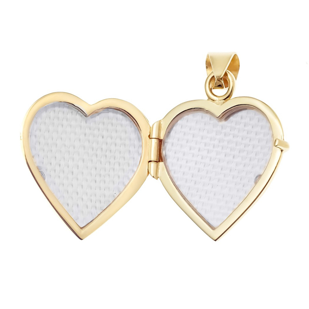 Damen Medaillon Gelbgold Goldanhänger Anhänger Herz Amulett Talisman