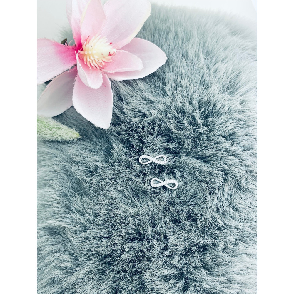 925 Silber Ohrringe Infinity mit Zirkonia
