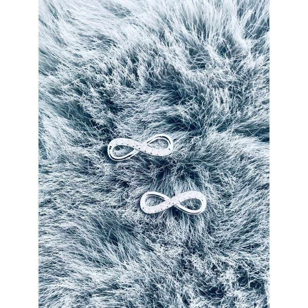 925 Silber Ohrringe Infinity mit Zirkonia