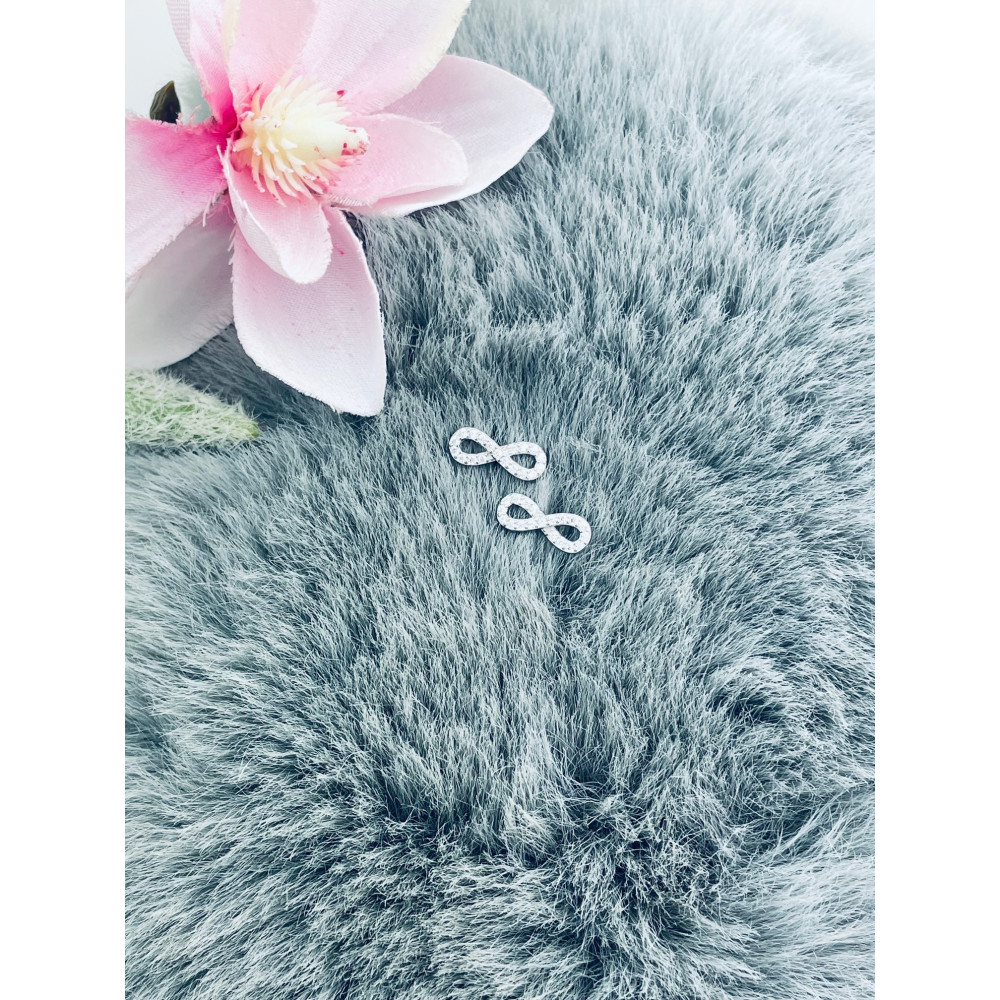 925 Silber Ohrringe Infinity mit Zirkonia