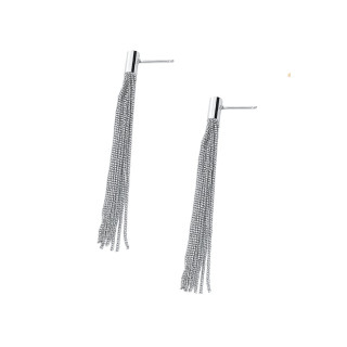 Srebrne kolczyki wiszące łańcuszki