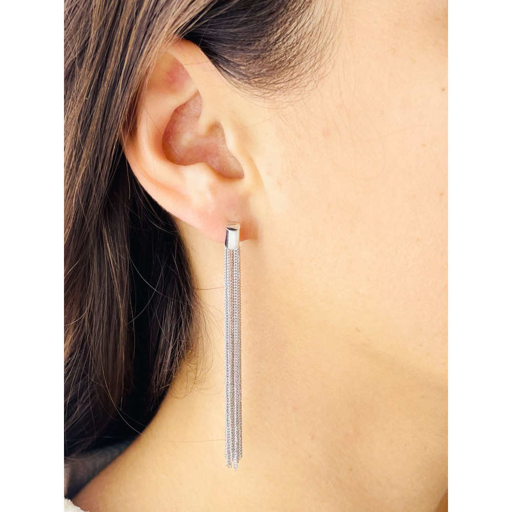 Kopie von 925 Silber Ohrringe Kreise mit Zirkonia