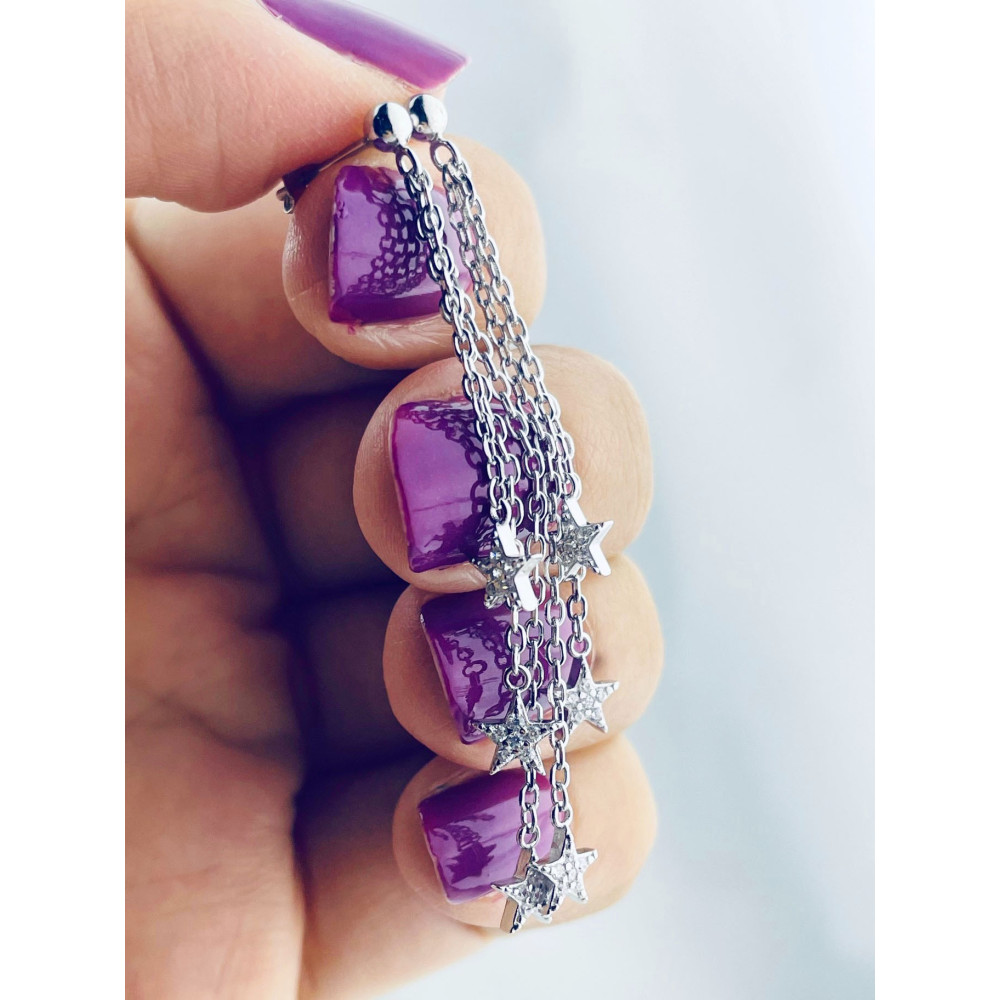 925 Silber Ohrringe Sterne mit Zirkonia