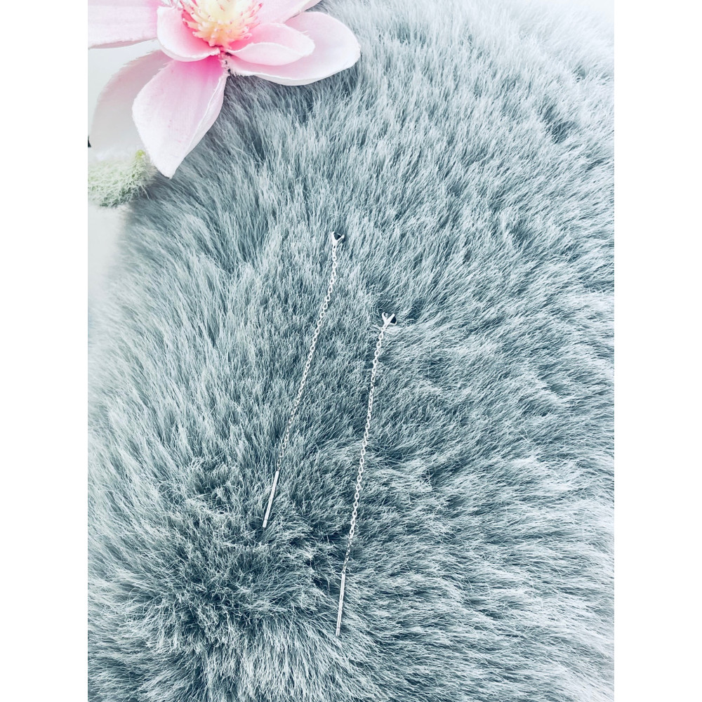 925 Silber Ohrringe mit Kette