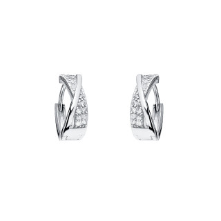 925 Silber Ohrringe Kreise mit Zirkonia