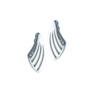 925 Silber Ohrringe Muscheln mit Zirkonia