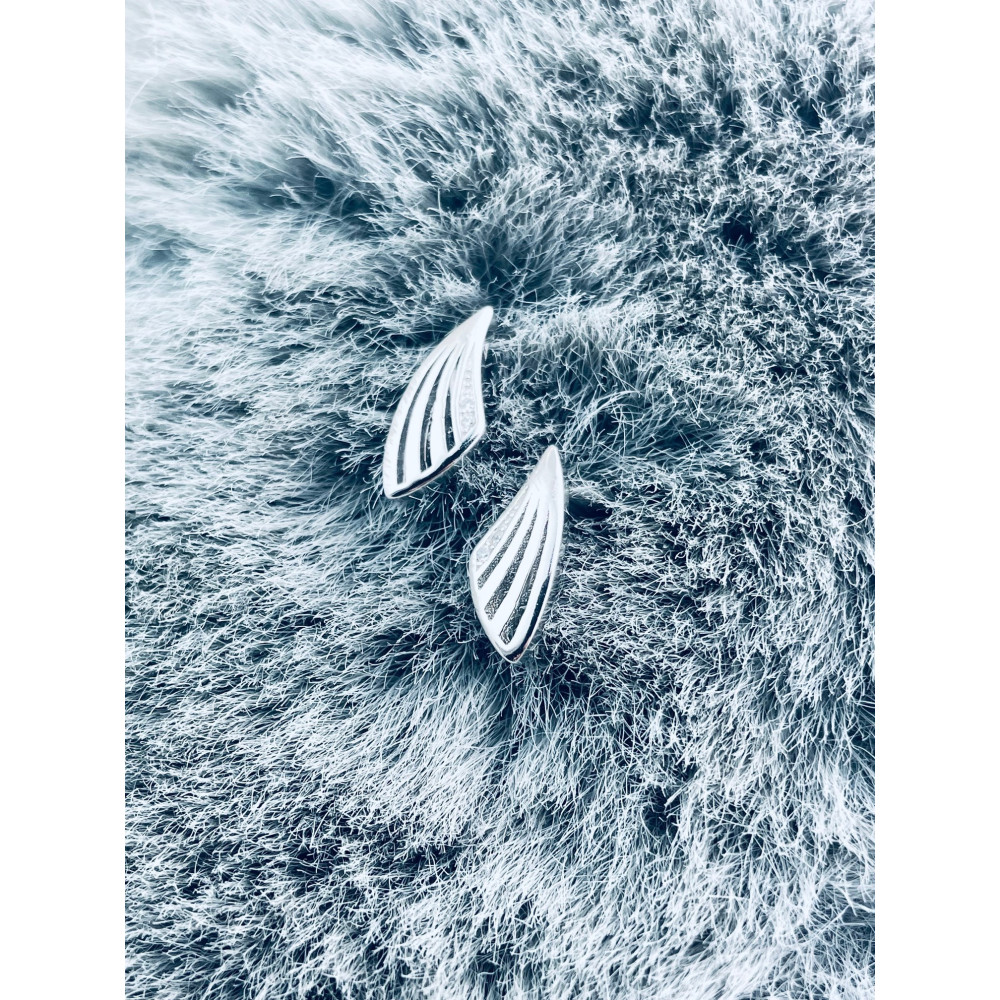 925 Silber Ohrringe Muscheln mit Zirkonia