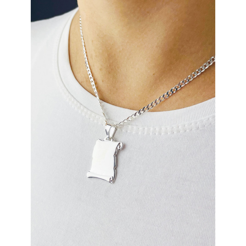 925 Silber Medaillon Anhänger Gravurplatte Gravur Platte