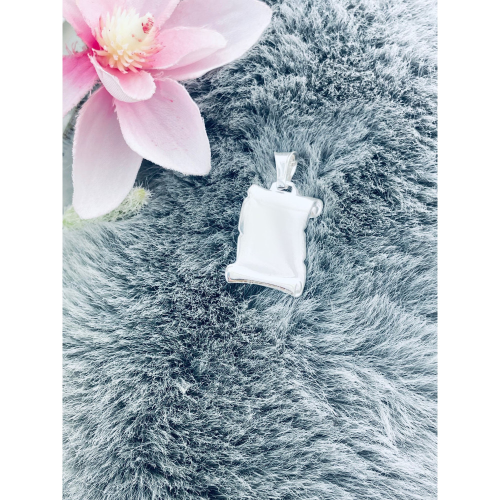 925 Silber Medaillon Anhänger Gravurplatte Gravur Platte