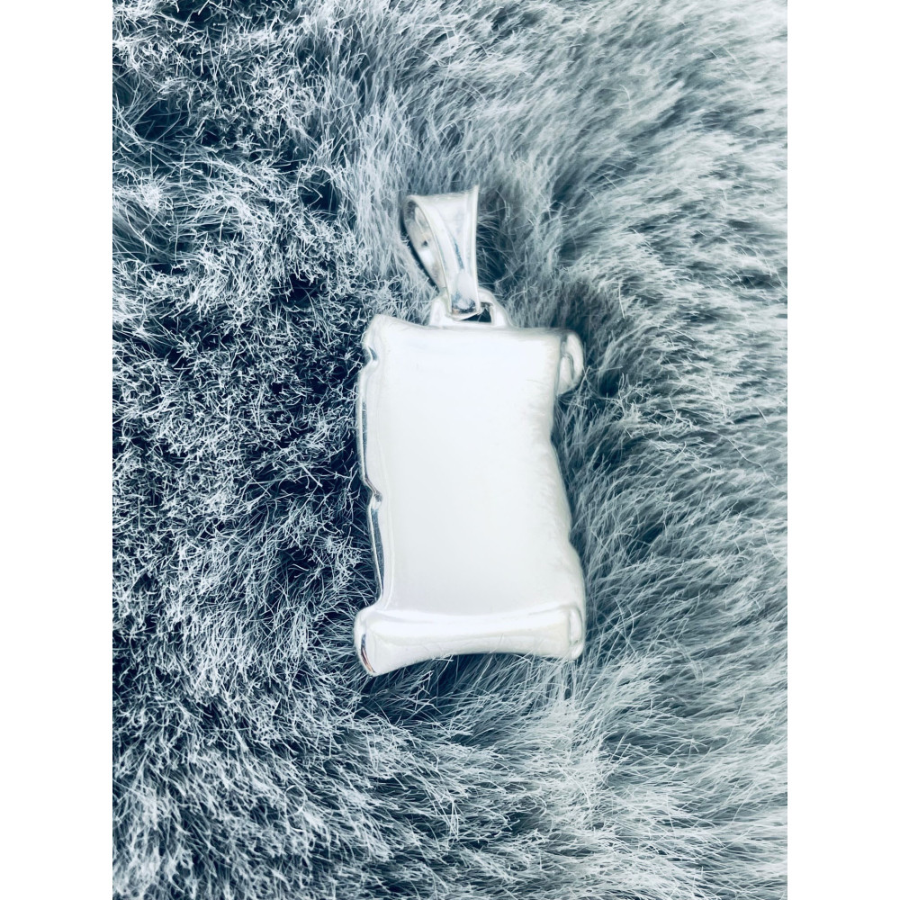 Srebrna zawieszka papirus blaszka do grawerowania