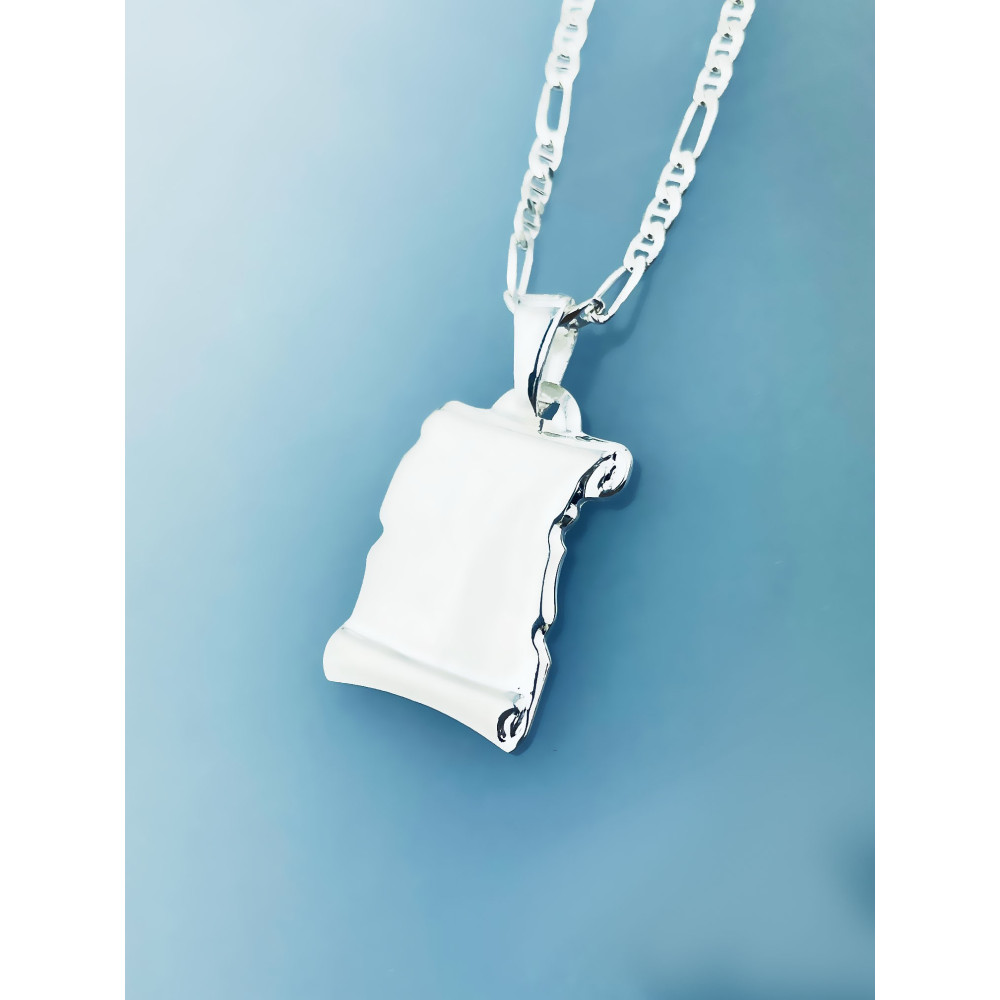 Srebrna zawieszka papirus blaszka do grawerowania