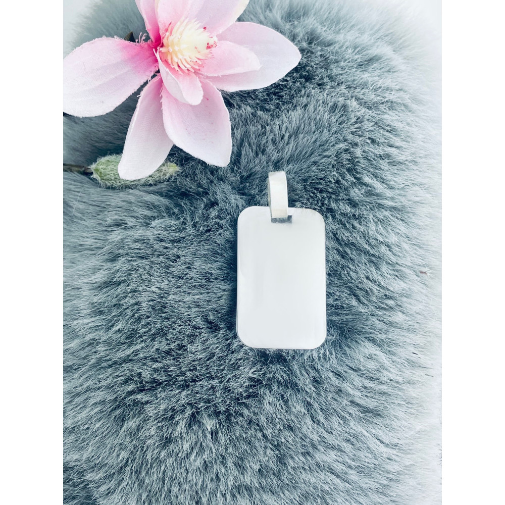 925 Silber Medaillon Anhänger Gravurplatte Gravur Platte