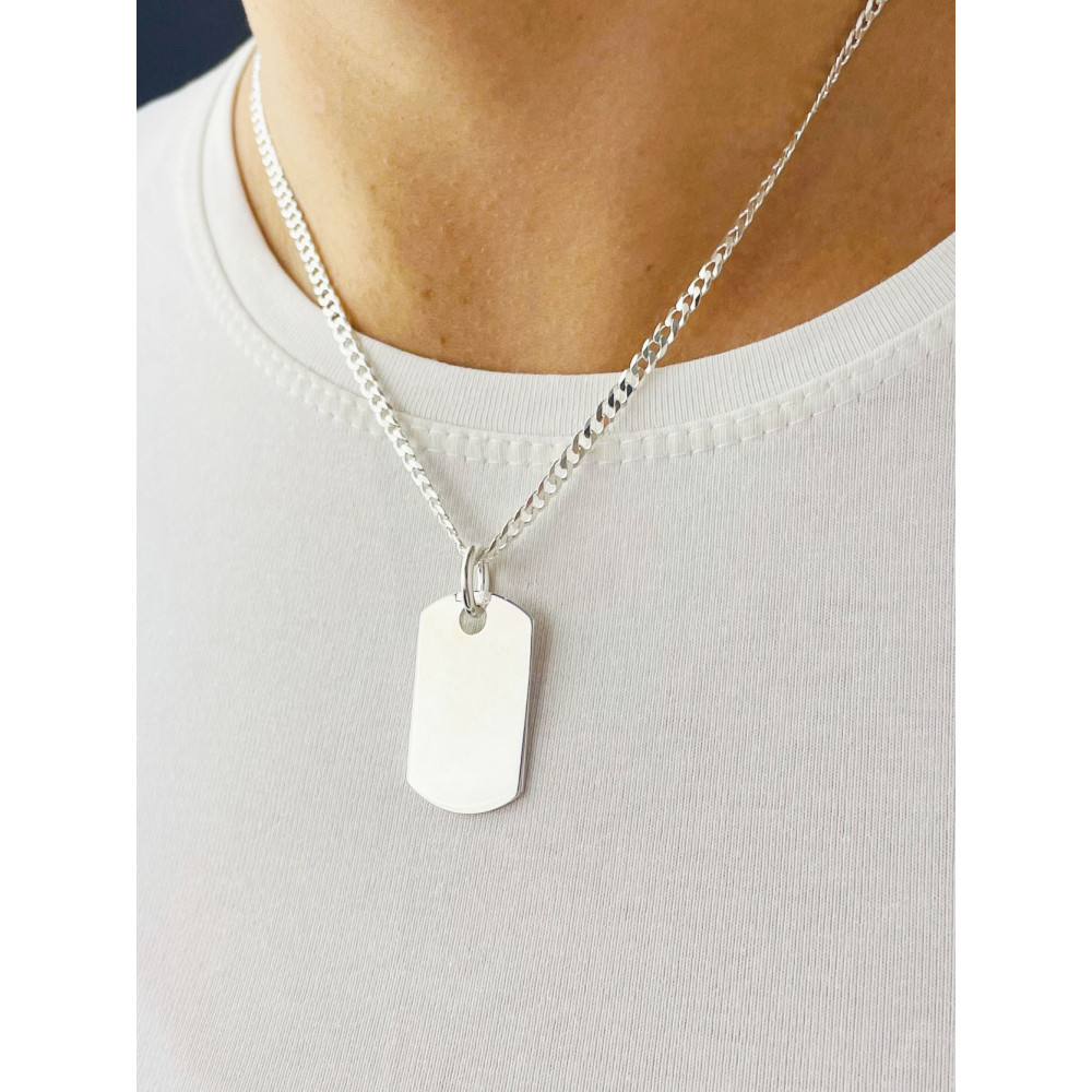 925 Silber Medaillon Anhänger Gravurplatte Gravur Platte