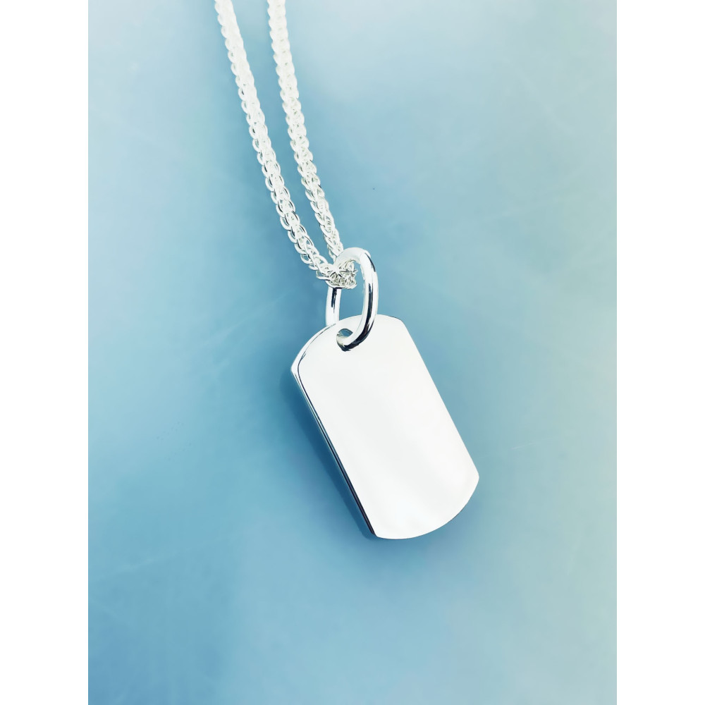 Srebrna zawieszka nieśmiertelnik blaszka do grawerowania