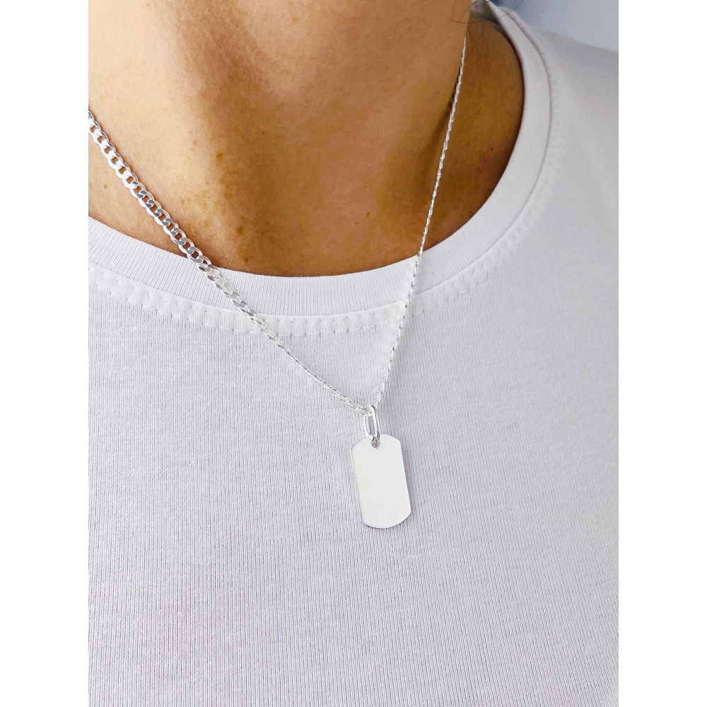 925 Silber Medaillon Anhänger Gravurplatte Gravur Platte