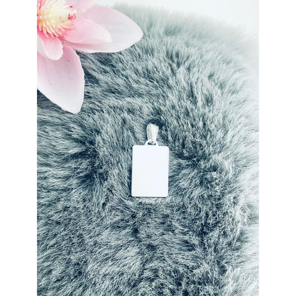 Srebrna zawieszka nieśmiertelnik blaszka do grawerowania