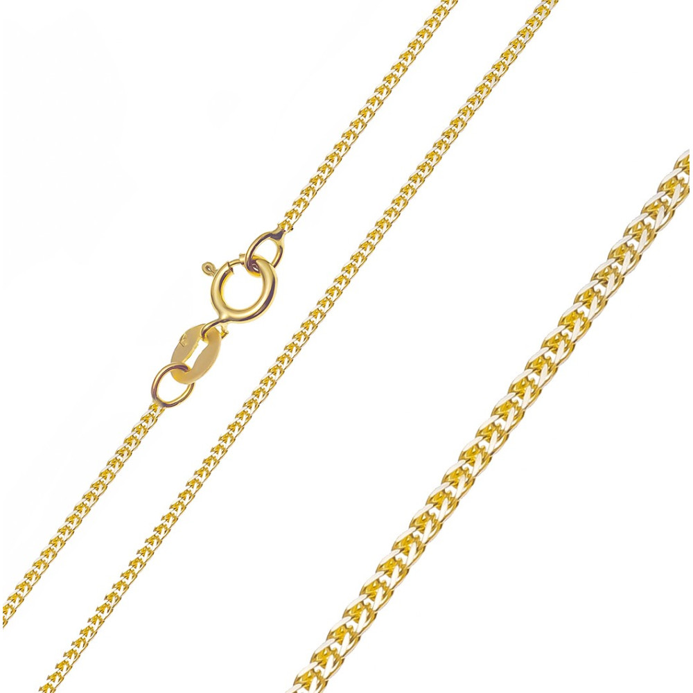 Goldkette Halskette Collier Diamantschliff Spiga Weizen Gelbgold