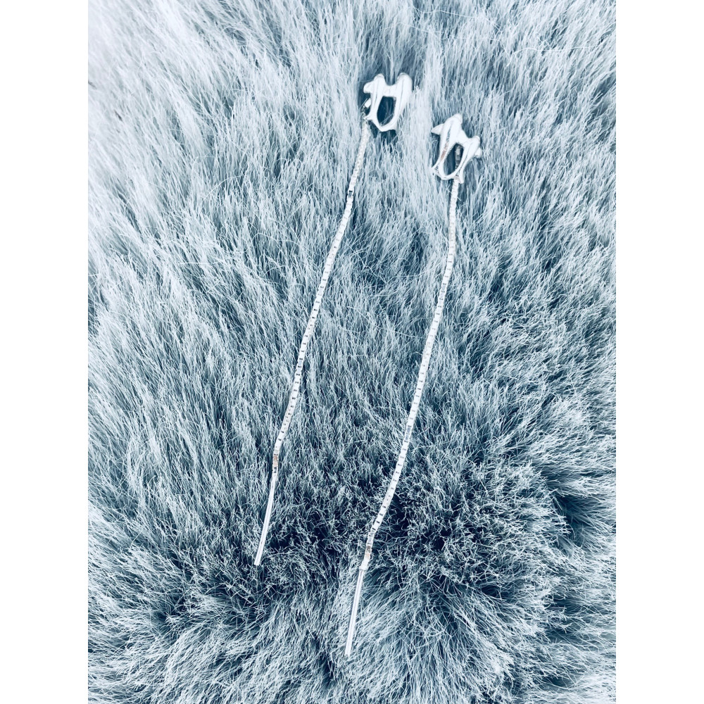 925 Silber Ohrringe mit Delfine